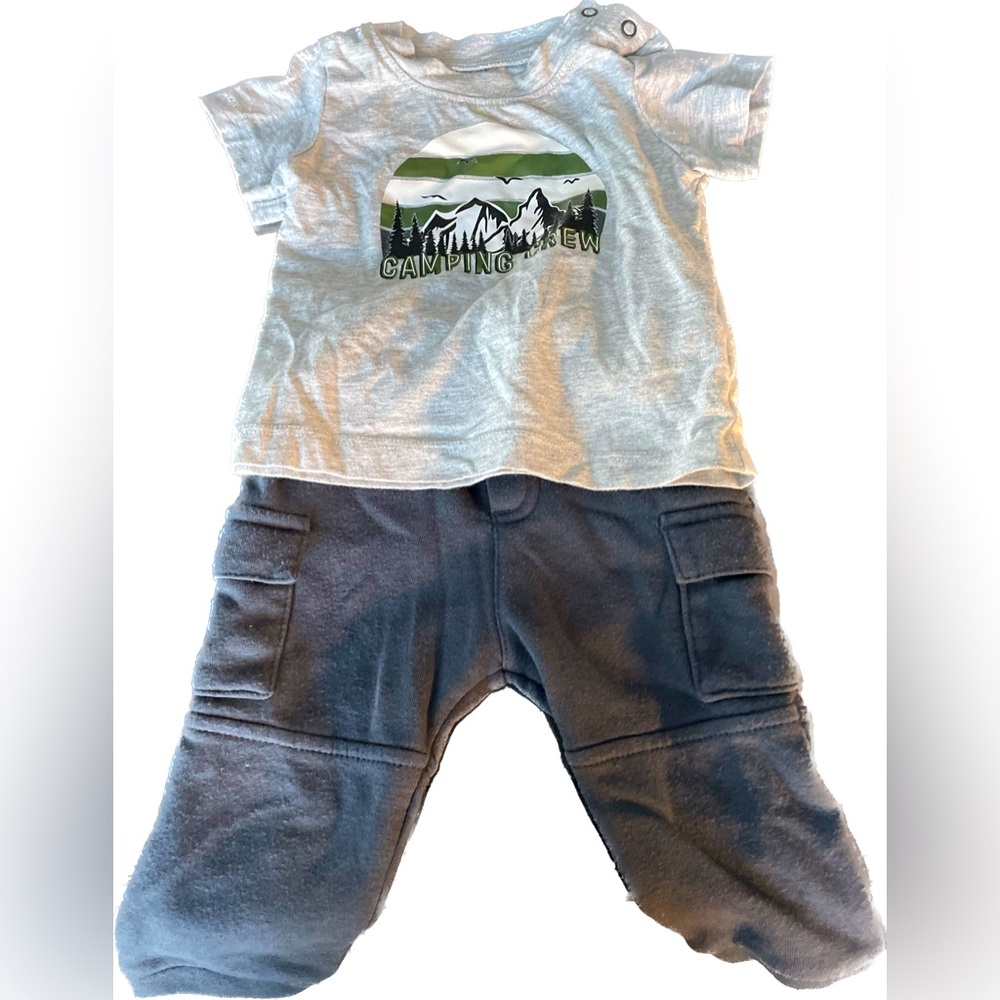 6-9 Month Wonder Nation Camping Crew Outfit